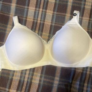 NWT - Mesh Overlay Pennington’s EVA Wireless Padded Bra - 42G Cream